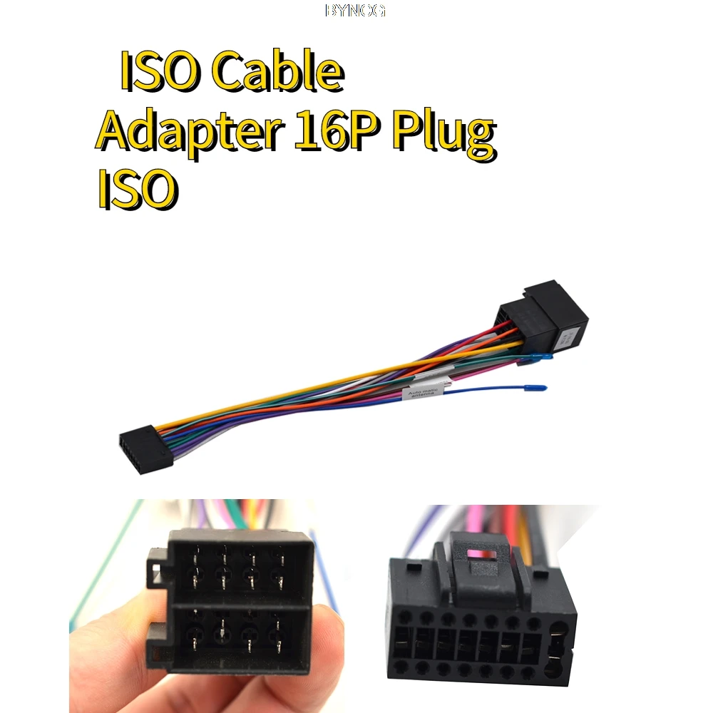 20 Pin to ISO Wiring Harness Adapter 20P Plug Connector Conversion Cable Universal Accessories Wire for DIN Screen Car Radio