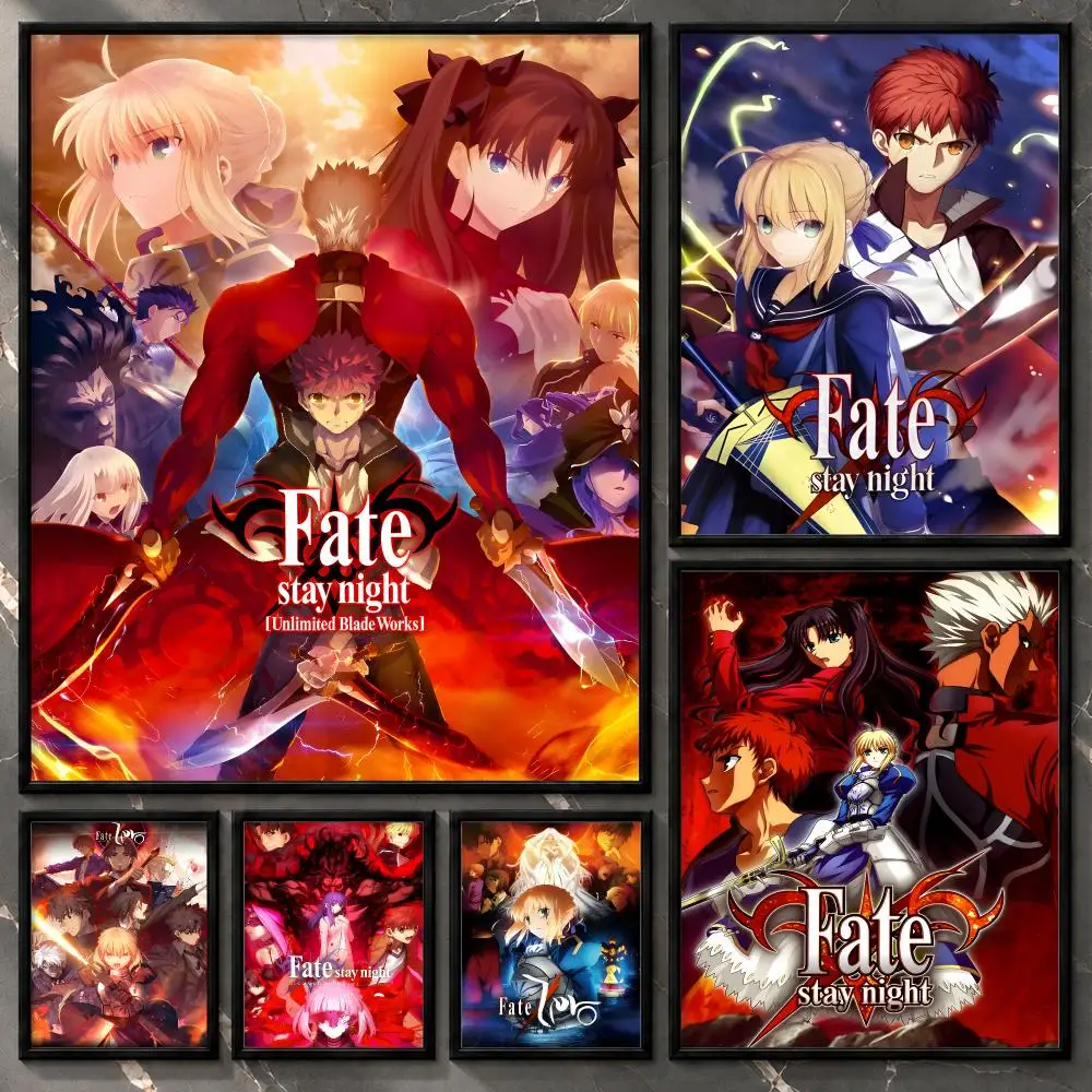 Fate Heroic Spirits Legendary Duels Magic Fantasy Anime Series Poster Aesthetic Unframed Wall Prints for Bedroom & Living Room