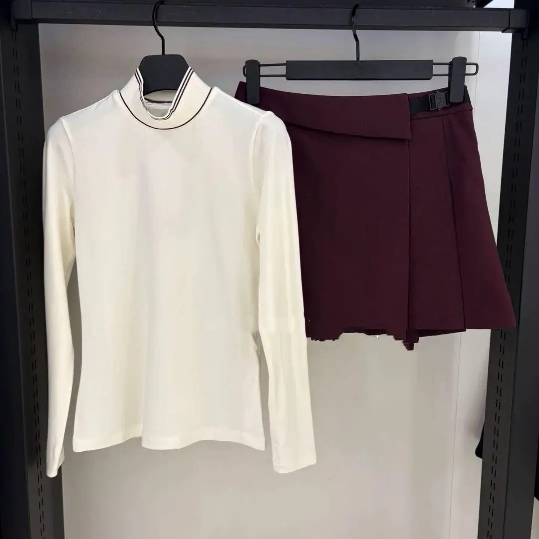 Clearance Sale-Female Golf Turtleneck Long Sleeve Base Layer Slim Fit Warm Elastic Breathable Versatile Sports Golf Under Tops