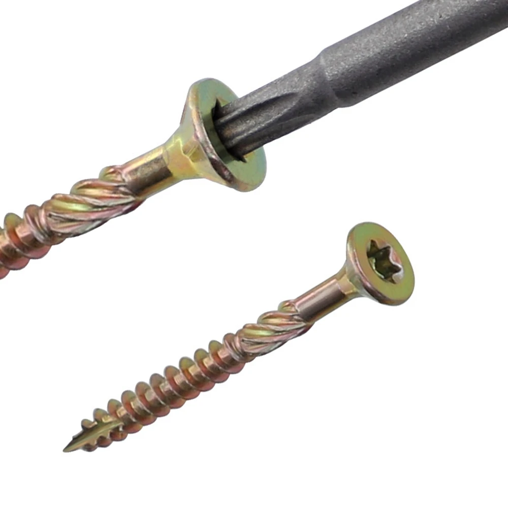 Self Tapping 100 PCS Metal Hardware Deck Binding Woodworking Supplies Fastener Screws T25 Screws
