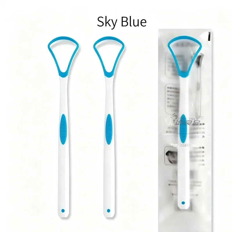 1/2/5PCS Silicone Tongue Scraper With Ergonomic Handle Double-sided Fresher Breath Tongue Cleaning Brush Oral Hygiene Tool