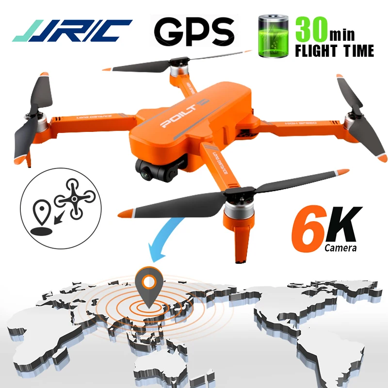 JJRC X17 RC Drone With Dual Camera Two Axis PTZ 6K Quadcopter GPS 28 Minutes  Optical Flow Brushless Foldable Helicopter Toy