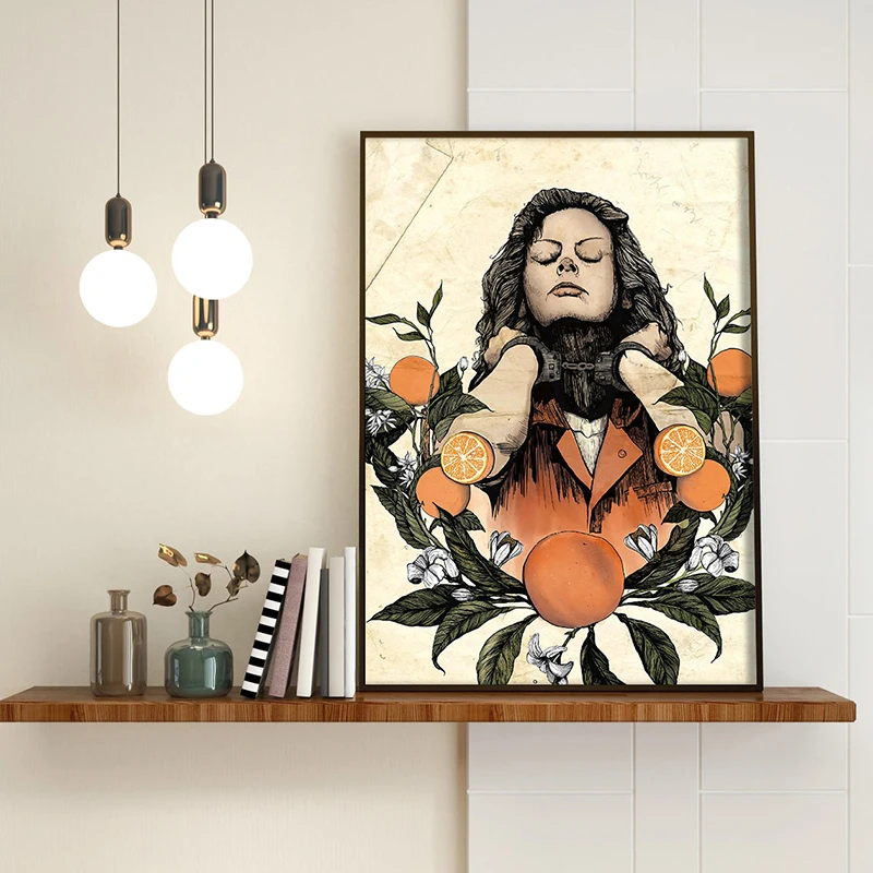 Aileen Wuornos Watercolor Illustration Art Canvas Print True Crime and Serial killer Afficianados Home Decoration