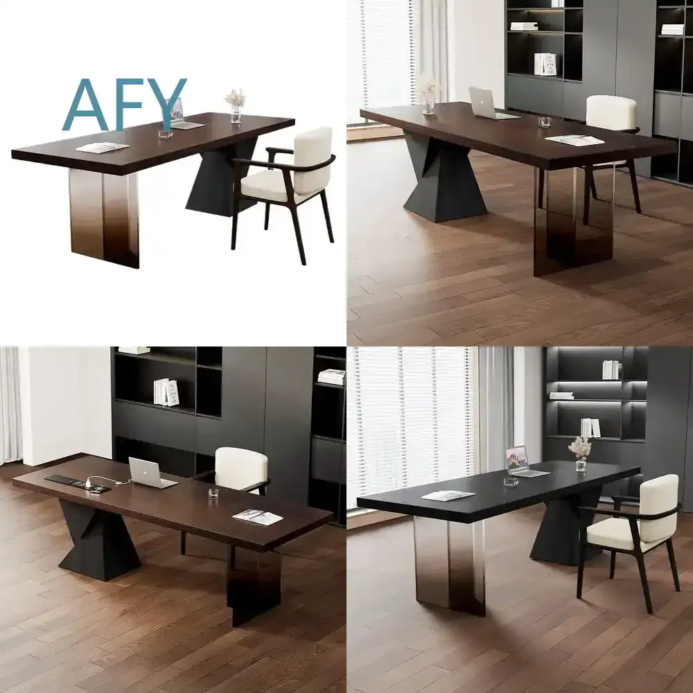 Minimalist Desk with Socket for Modern Home Office Study Light Luxury Acrylic Writing Desk for Small Space Compact