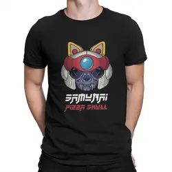 Samurai Pizza Cats Skull T Shirt Vintage Alternative Men's Tshirt Polyester Men Clothes