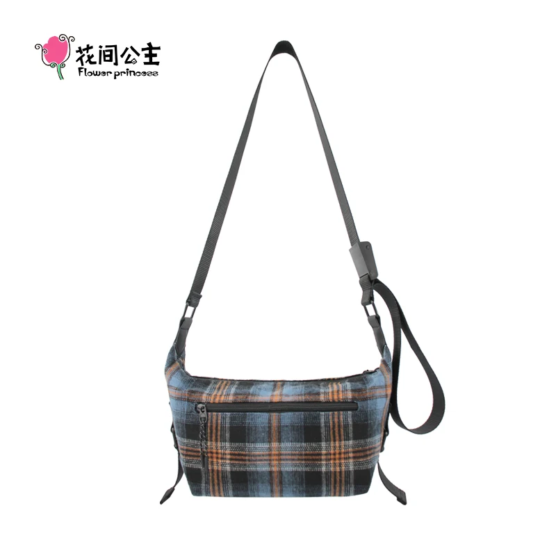 Flower Princess SHADE&GRID Women's Bag Autumn Winter New Grid Shoulder Crossbody Bag Fashion Small Commute Travel Dumpling Bag