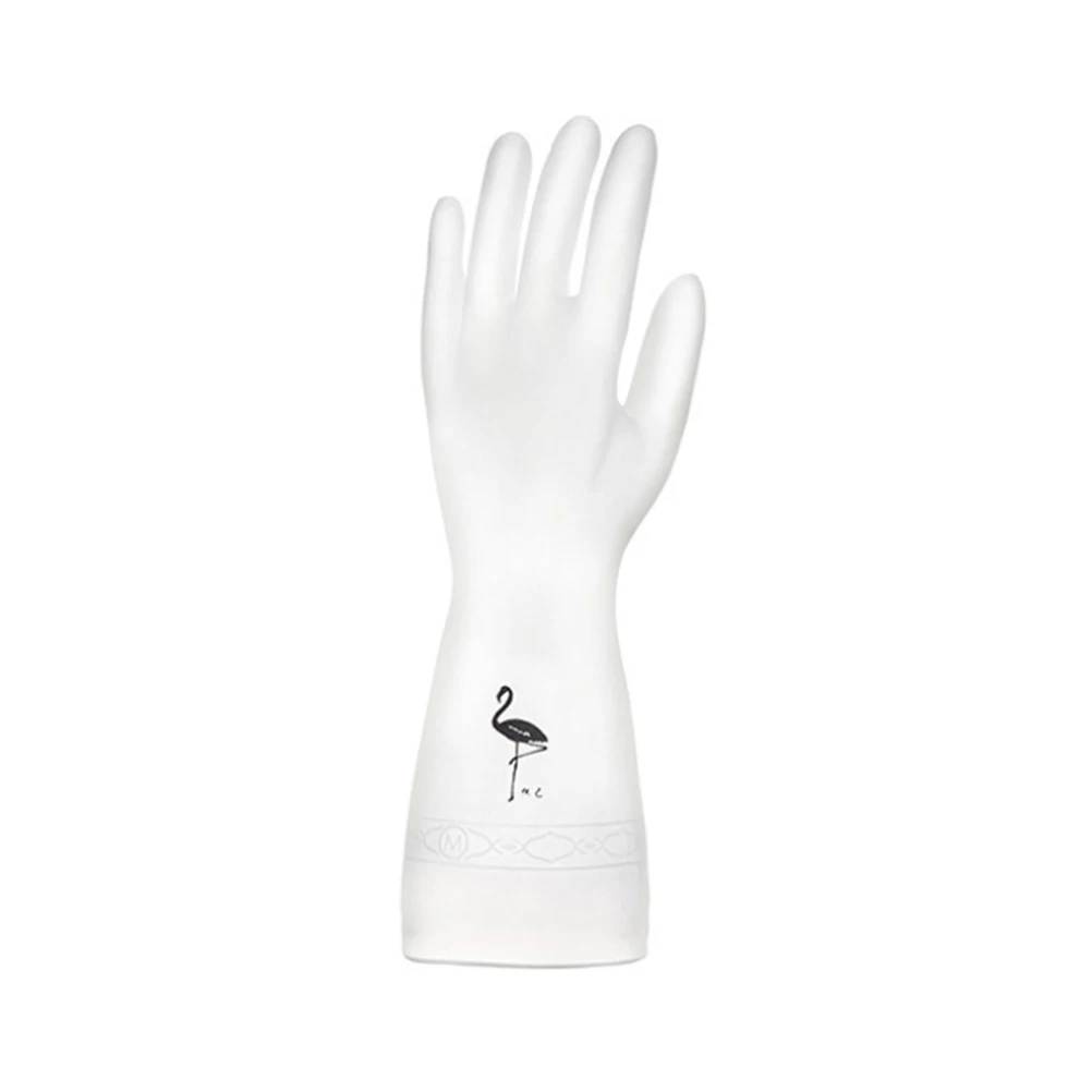 

WaterProof HighQuality Rubber Comfortable Protective Kitchen Cleaning Home Waterproof Flamingo Design Ideal Housework Gloves