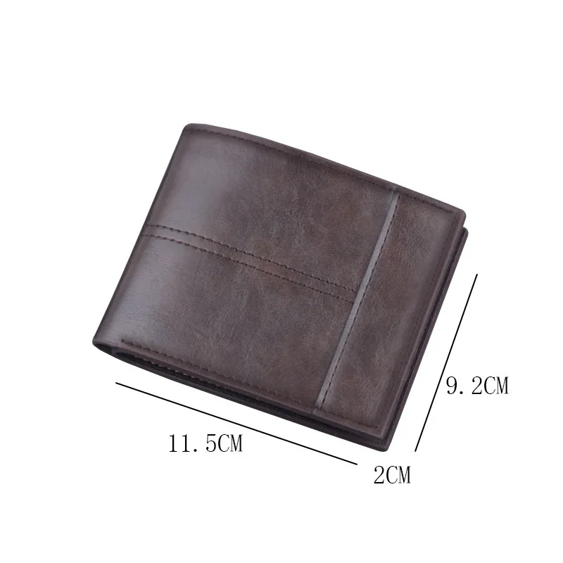 Men s Short Multifunctional Protective Wallet Integrated Card Holder Money Clip With Coin Pocket For Business Use