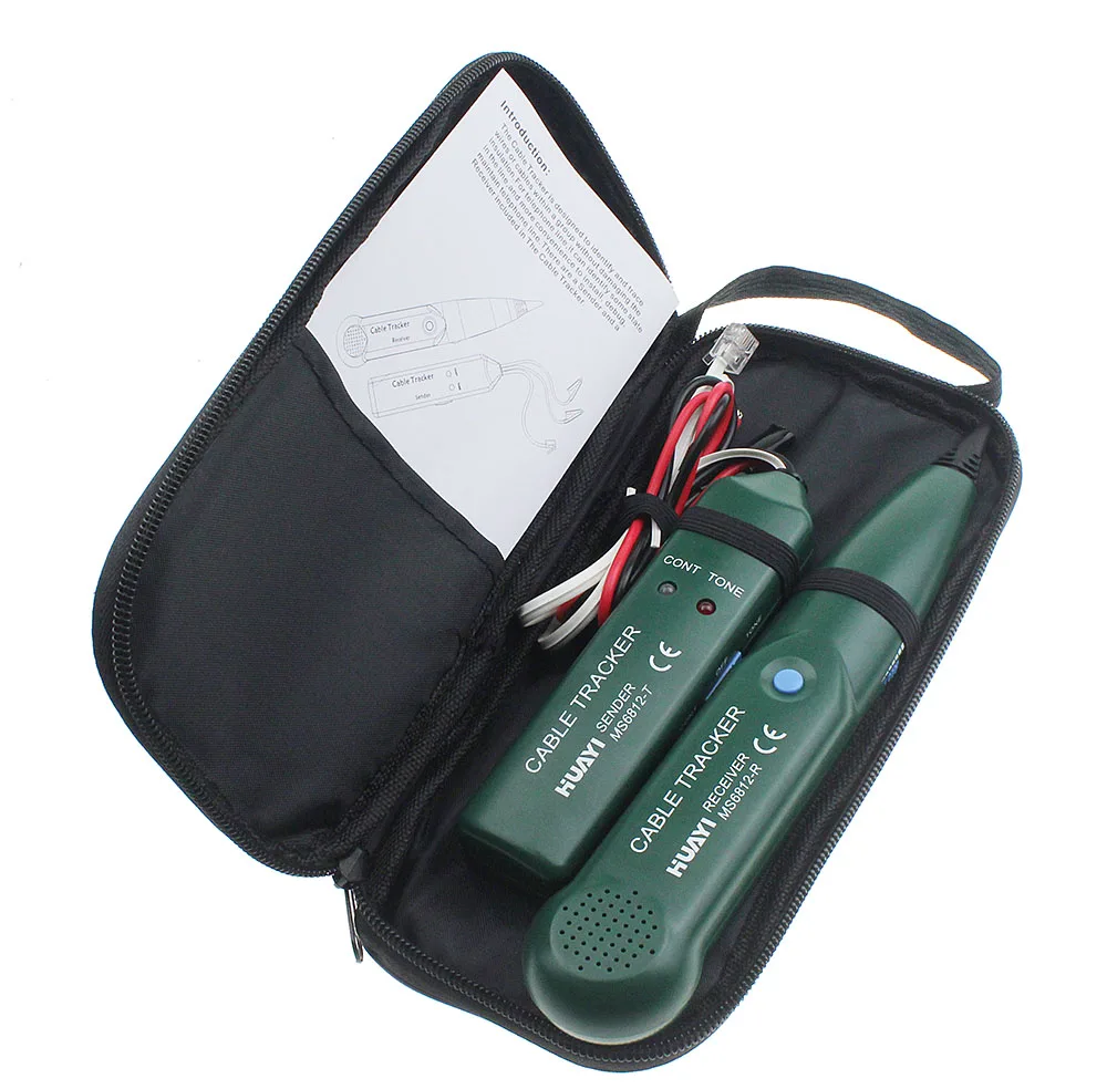 MS6812 Cable Tester LAN Network Cable Tester Wire Tracker for UTP STP Cat5 Cat5E Cat6 Cat6E RJ45 RJ11 Line Tracker