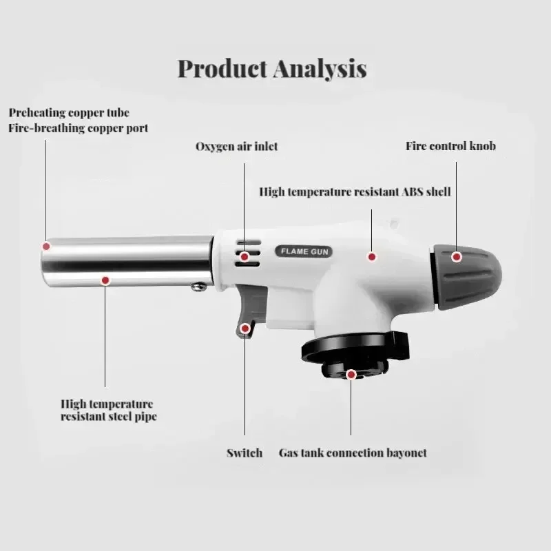 Tragbare Metall flammen pistole Butan gas schweiß brenner Schweißen Gasbrenner Flamme Gasbrenner Flammen pistole Schlag für Grill Camping Kochen