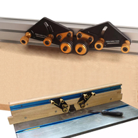 Loc Board for 19/30/75Type T-tracks Table Saw Feeding Safety Propelling Tool Bearing Roller Feeder Aluminum Alloy Feather