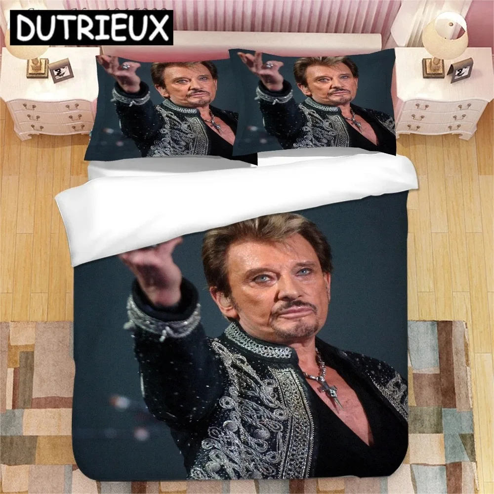 Johnny Hallyday 3D Printed Bedding Set Duvet Covers Pillowcases Comforter Bedding Set Bedclothes Bed Linen