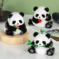 Mini blocs de construction définit des blocs de construction Panda mignon une boîte deux façons de jouer aux animaux blocs de construction jouets Mini blocs pour les filles