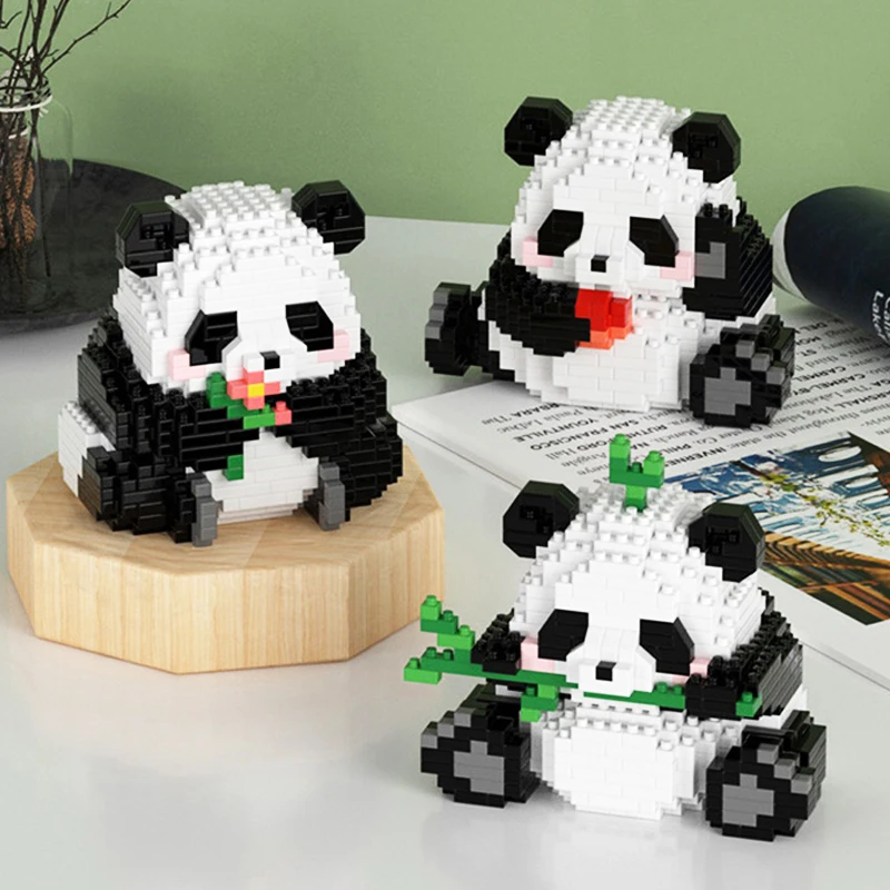 Mini Building Block Sets Cute Panda Building Blocks One Box Two Ways To Play Animals Building Block Toys Mini Blocks For Girls