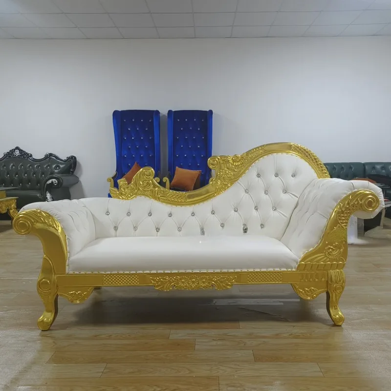 European solid wood chaise longue, double chaise longue, chaise longue sofa mermaid wedding chair hotel clubhouse image chair