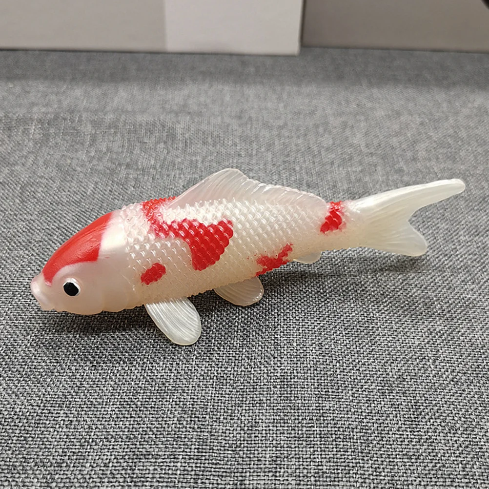 Planta simulada modelo koi decoração doméstica pequenas figuras de animais do oceano animais de peixe em pvc