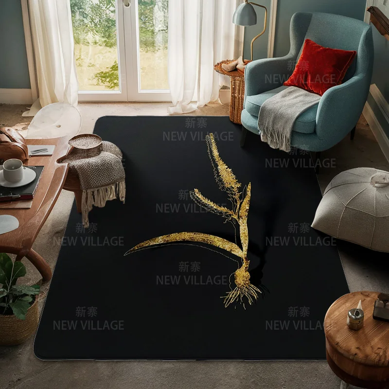 Modern Abstract Flower Door Mat Nordic Dopamine Style Floor Mat Living Room Bedroom Cafe Decorative Floor Mat