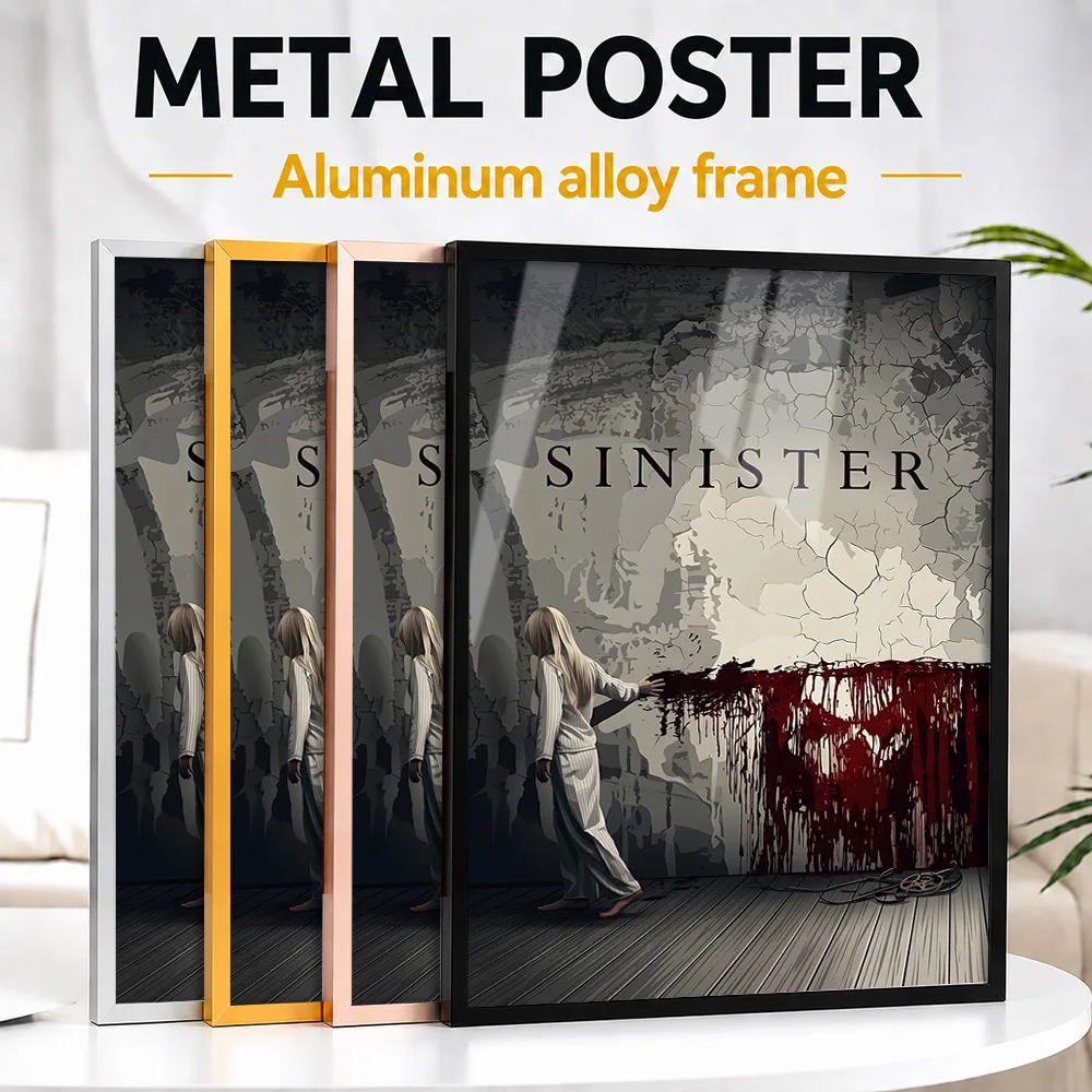 Sinister Movie Framed Metal Poster Personalized Screen Tribute Wall Art A Unique Gift For Story Lovers To Display In Theater