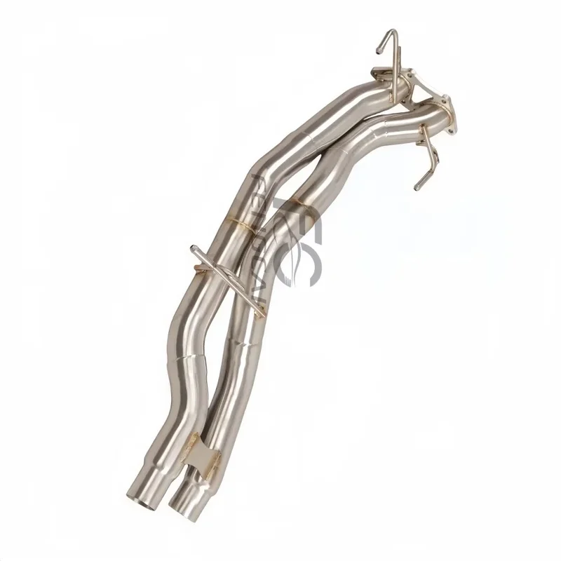 High Quality Stainless Steel Exhaust Mid Pipe for Porsche Cayenne 957 3.6L Brushed Finish Durable Build
