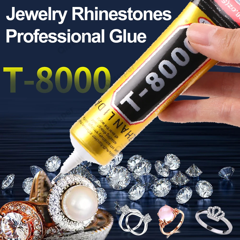 

T8000 Precision Glue Jewelry Rhinestone Shoe Phone Repair DIY Adhesive Crystal Clothes Textiles Logo Patches Leather Fabric Bond