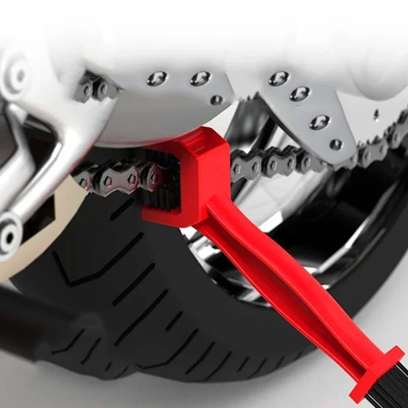 

1PC Motorbike Chain Brush Plastic 3-sided square head brush Motorcycle Brush Cleaning Chain Outdoor Scrub Road Care Tools