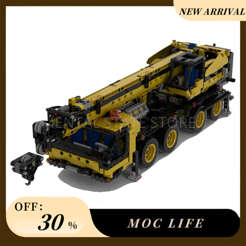 NEW 1432PCS Customized MOC Playable Crane Blocks Technology Bricks DIY Creative Assembly Education Toys Holiday Gifts