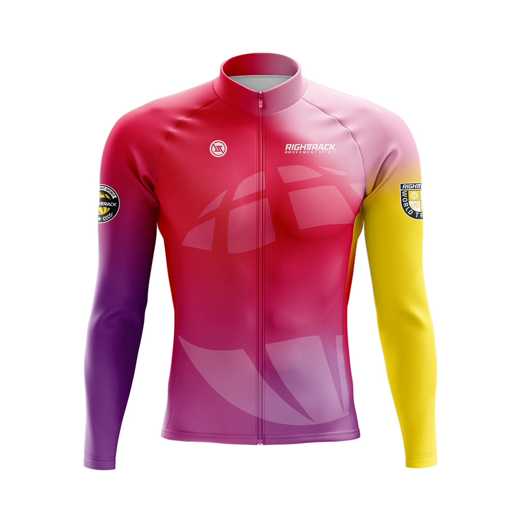 2024 Autumn Long Sleeve Cycling Jersey Unisex Colorful Thin Mesh Sun Protection Bicycle Clothes RIGHTTRACK Road Bike Apparel