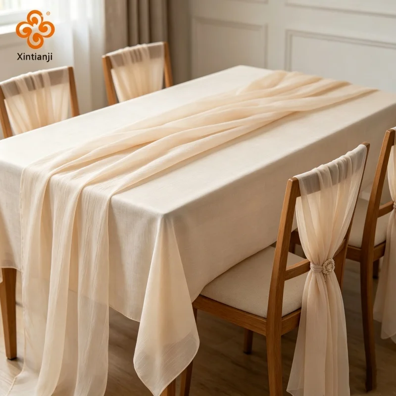 Chiffon Fabric By Meter Wrinkle Sheer Crepe Chiffon Lightweight Material For Wedding Veil Bridal Gown Party Decor DIY Sewing