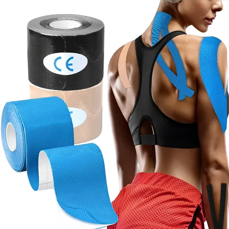 5CMX5M Athletic Elastoplast Injury Sports Tape Muscle Recovery Patch Lift Chest Anti Sagging Knee Elbow Stretch Fitness Brace