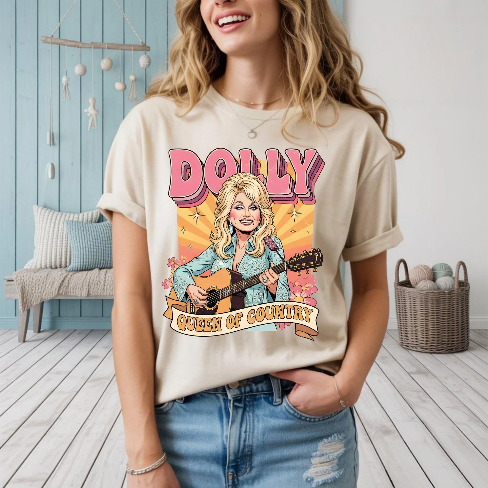 2026 Dolly Parton Country-Musik-Druck T-Shirt für Männer und Frauen, Sommer-Baumwollkleidung, Modisches Oversized-Kurzarm-Oberteil, Streetwear – Detail 3