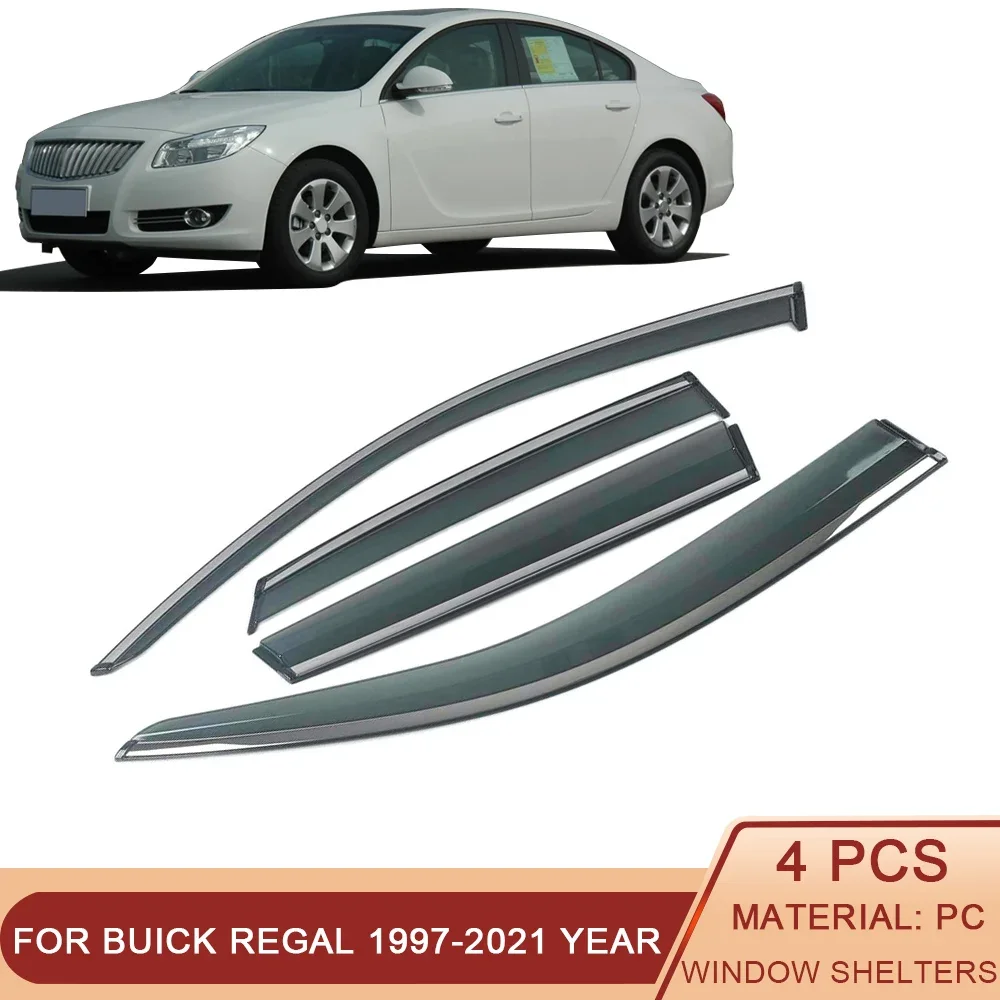 

Cover Trim Frame Sticker Exterior Accessories For BUICK REGAL 1997-2021 Car Window Sun Rain Shade Visor Shield Shelter Protector