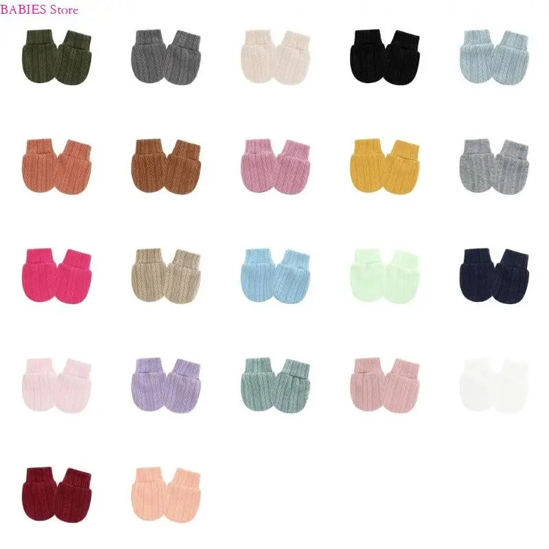 

C9GB Cotton Scratch Proof Baby Mitten For Newborns 0-1 Month Breathable Infant Gloves