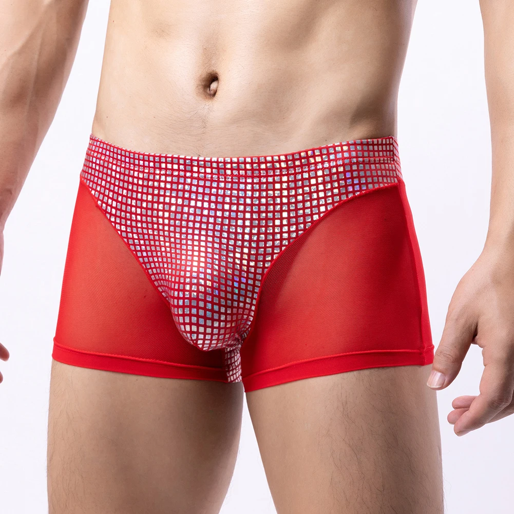 Homens sexy suave personalizado troncos, shorts patchwork, masculino performances de palco cueca, cuecas eróticas