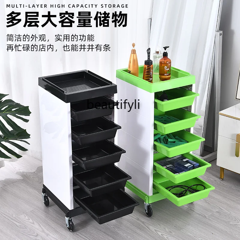 Hair Salon Stroller Hair Salon Tool Car Barber Shop Hot Dyeing Special Bar Car Hand Push Storage