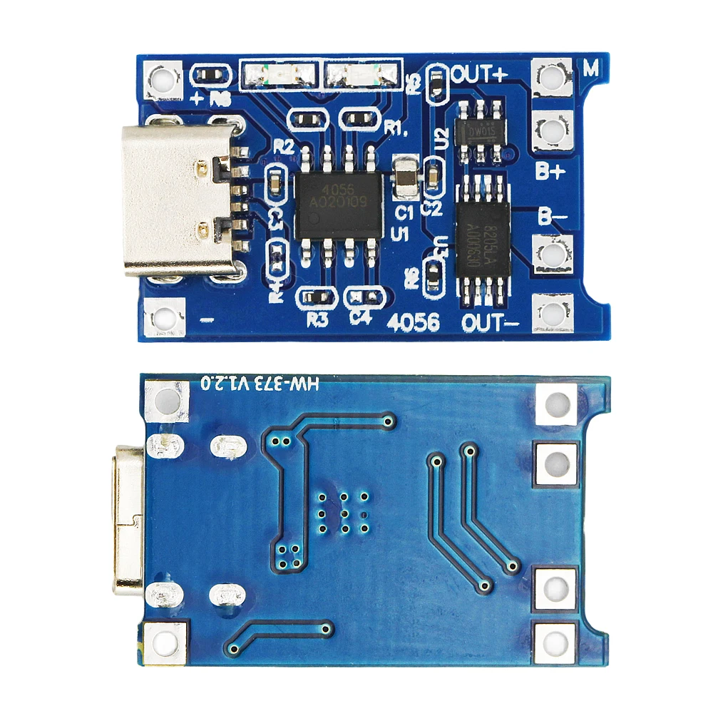 1ชิ้น/10ชิ้น TP4056 5V 1A Type-C USB 18650โมดูลชาร์จแบตเตอรี่ลิเธียมพร้อมการป้องกันฟังก์ชั่นคู่1A Li-ion