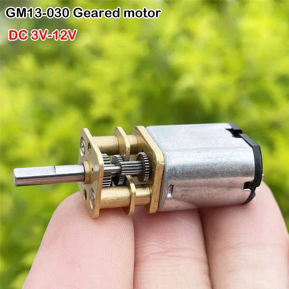 Mini Motor de engranaje DC 3V 6V 12V 70RPM-280RPM reductor de baja velocidad para Robot inteligente 13GM-030 Motor de tornillo sin fin de precisión 12V