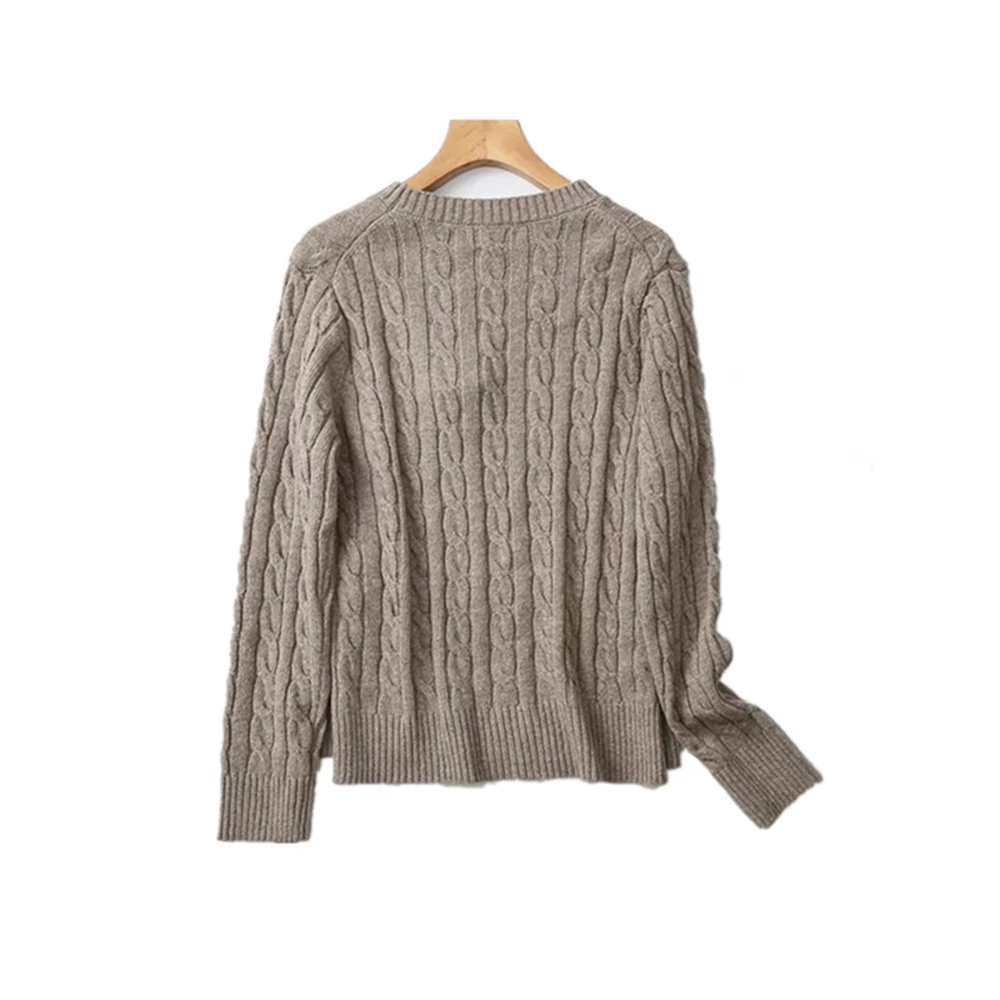 Cos Lris 2024 Simple and Sweet Commuting Style Round Neck Solid Color Sweater Knitted Sweater for Women 05719539715