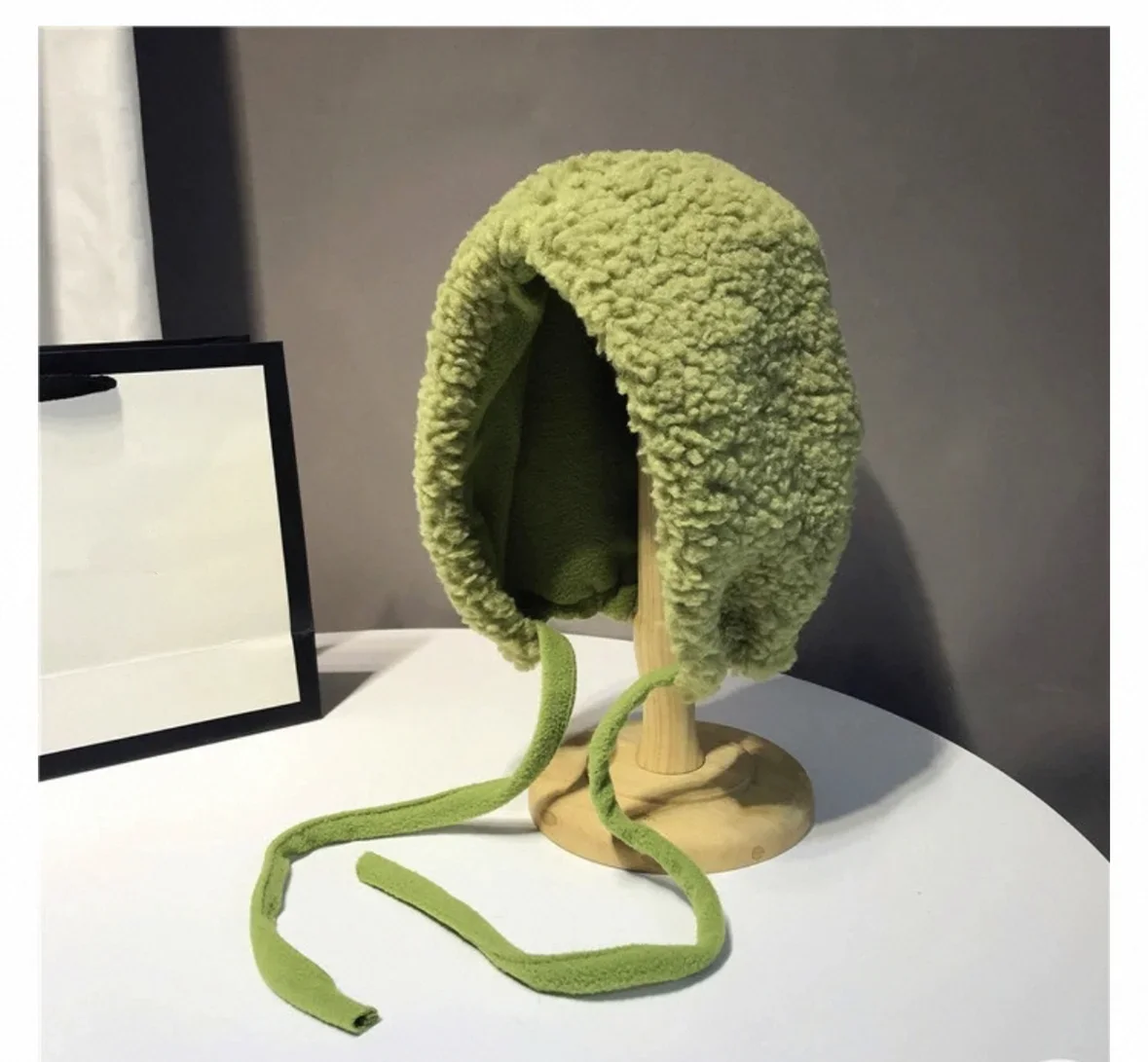 New Women'S Winter Plush Thickened Warm Windproof Ear Protection Hat For Students' Casual Cute Fashion Versatile Baotou Hat