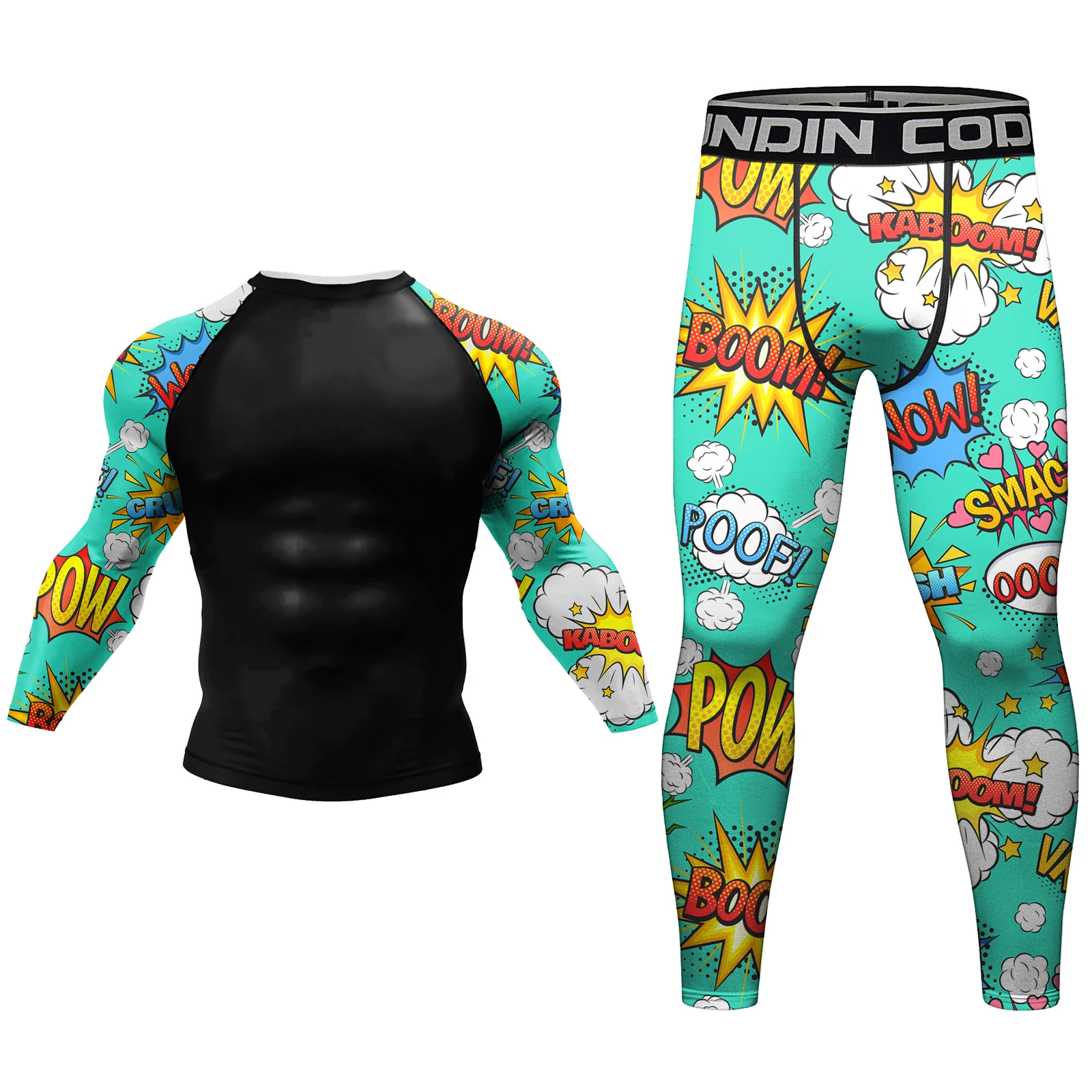 Mma bjj rash guard roupas de praia masculinas conjunto completo mar natação e surf esportes conjunto de treino apertado com proteção solar