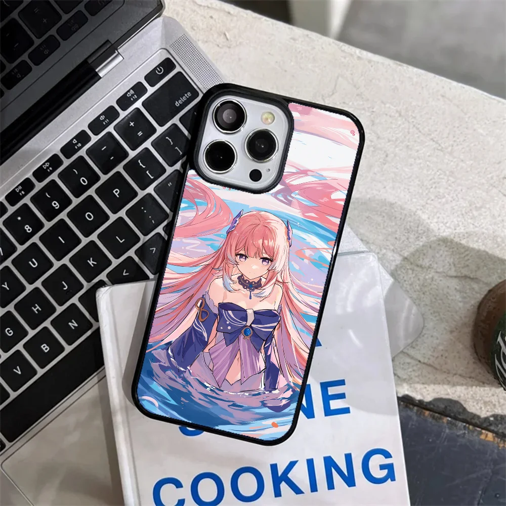 Game Anime Genshin Impact Sangonomiya Kokomi Phone Case Strong Magnetic For IPhone 15 14 13 Pro Max 11 12 Mini Alex Mirror For