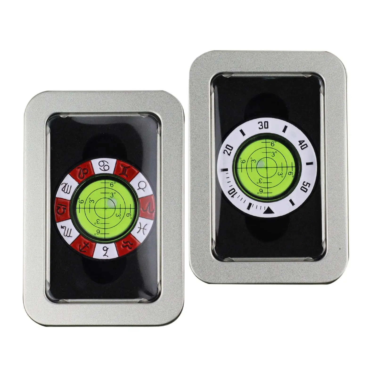 Magnetic Golf Ball Marker Bubble Level Golf Alignment Reader Tool High Precision