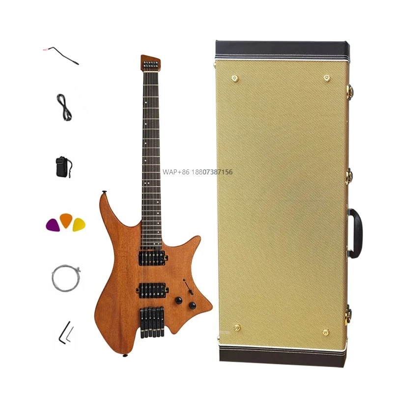 Premium Headless Electric Guitar Bundle with Luxury Case & Accessories - High-End 6-String Factory Direct