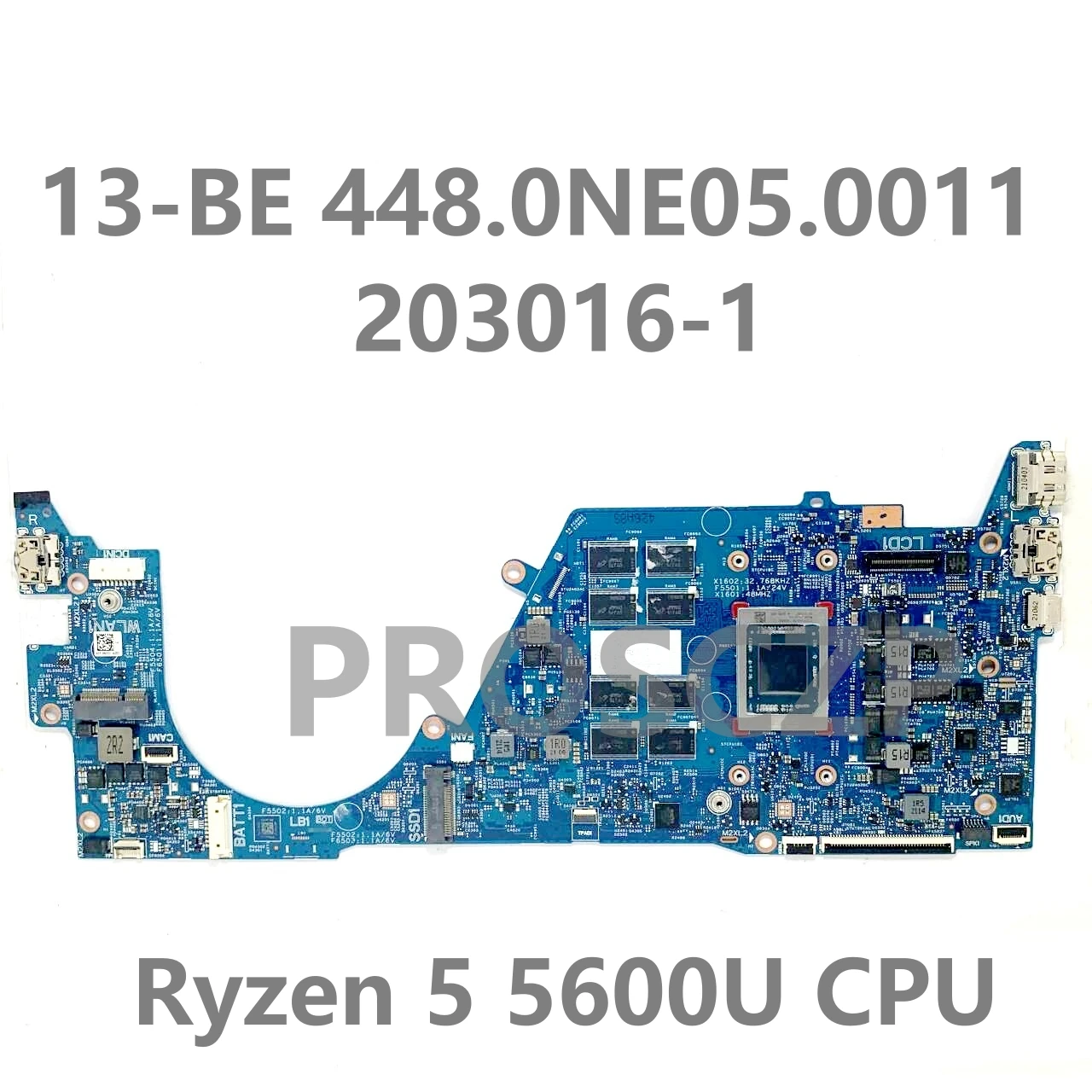 

448.0NE05.0011 203016-1 High Quality Mainboard For HP Pavilion AERO 13-BE Laptop Motherboard With Ryzen 5 5600U CPU 100% Test OK