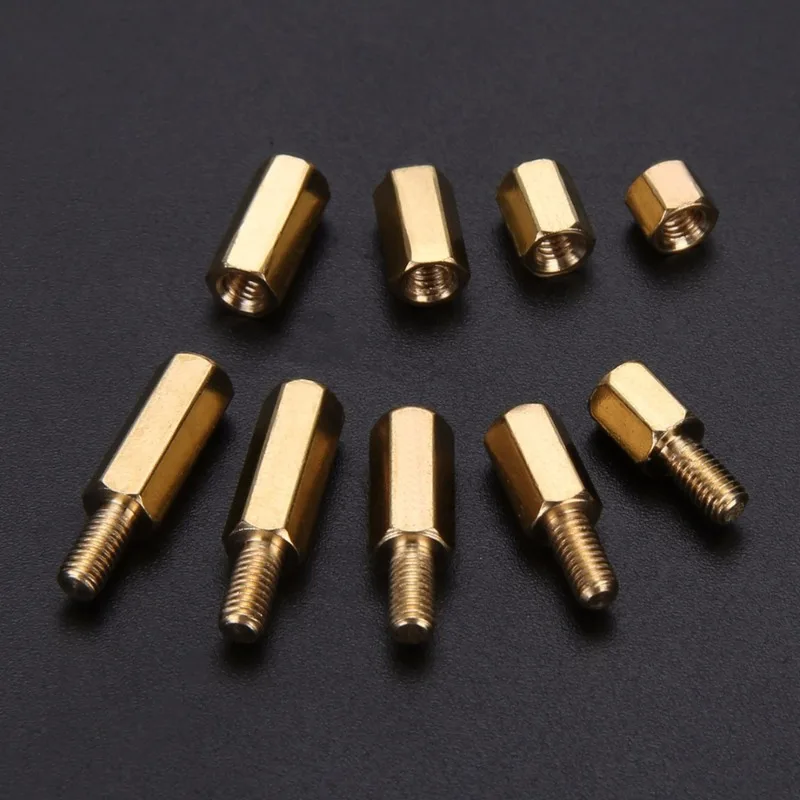 M3 Brass Support Columns 300PCS Double Pass Threaded Hex Standoffs 4-12mm