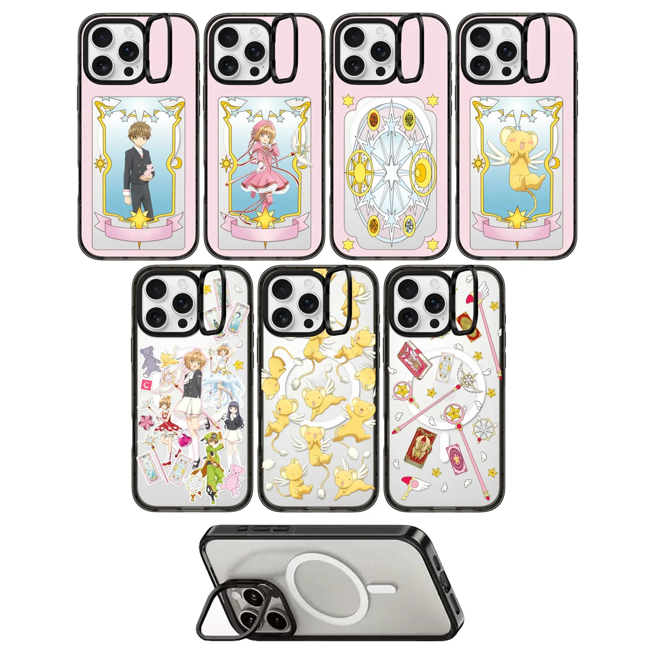 

Cartoon Anime Wand Camera Ring Stand Acrylic Magnetic Cover for IPhone 14 15 16 17 Pro Max Case for IPhone 17Pro