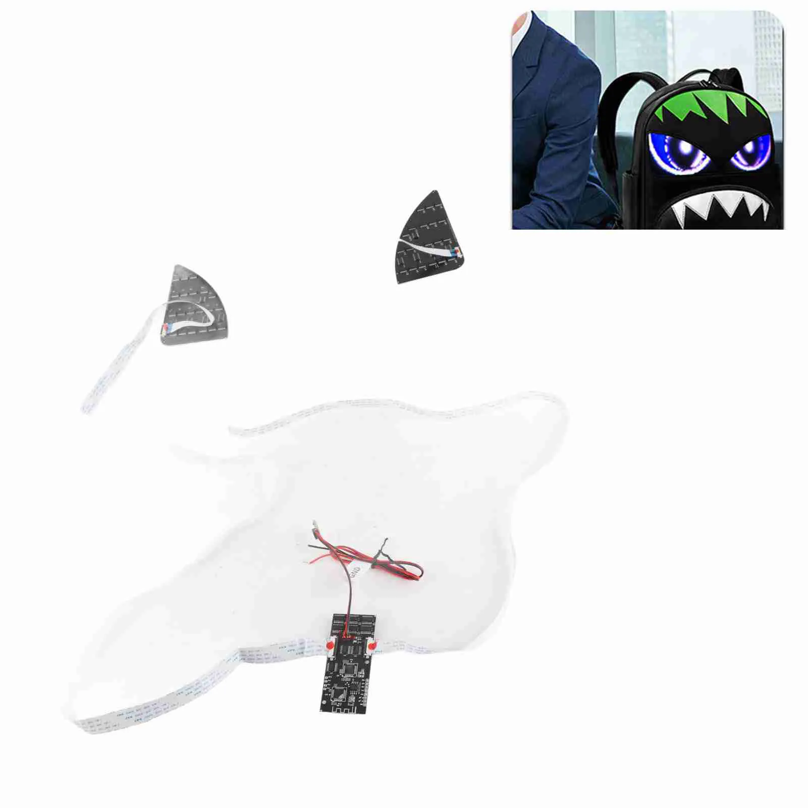 32x64 LED تسجيل التطبيق المحمول للبرمجة العين عرض النص الرسوم المتحركة صورة تحرير الشاشة لسيارة على ظهره الديكور DC12V