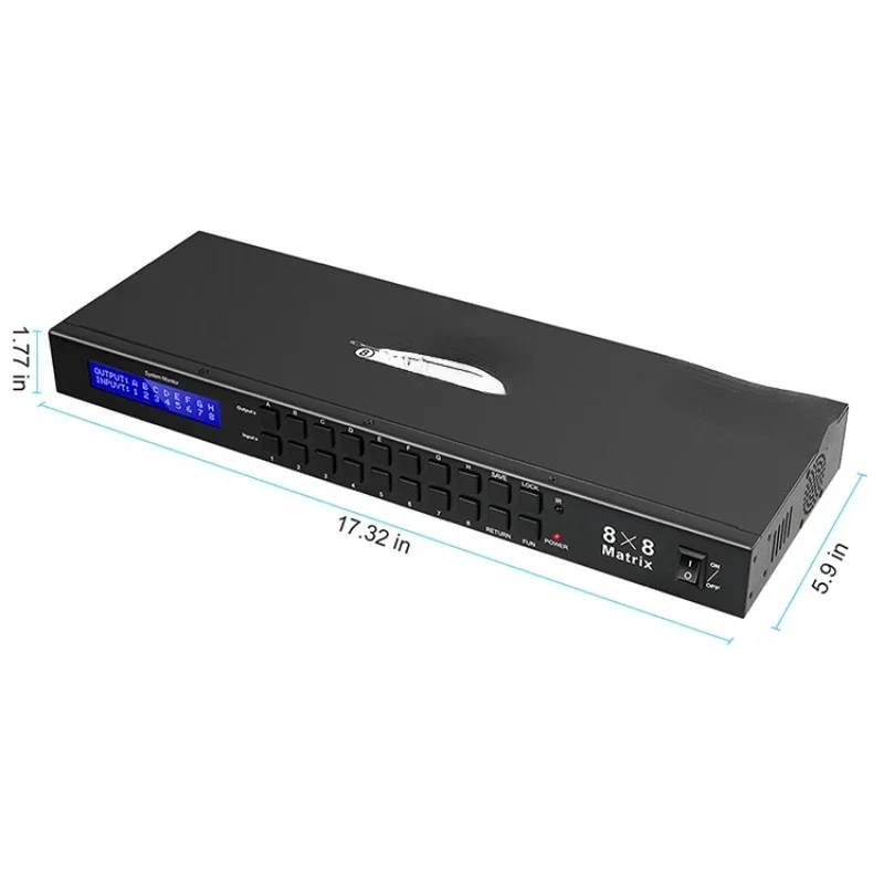 For Rack mount 4K 8x8 HDMI matrix switch HDMI video audio matrix