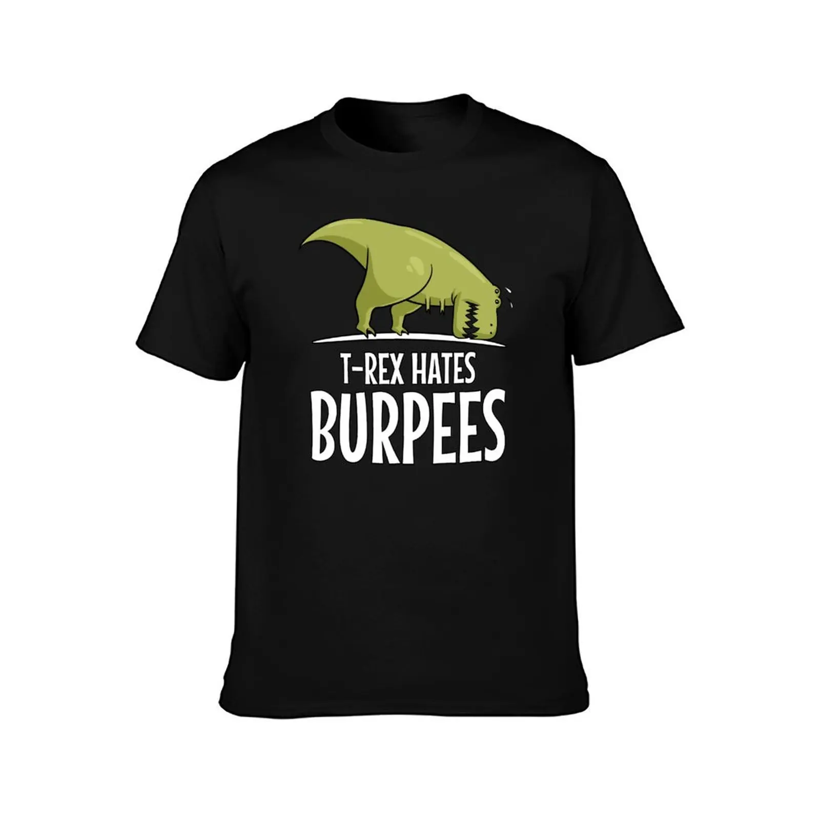 Dinosaur T-Rex Hates Burpees T-Shirt Simple Line Art Print Tee T-Shirt