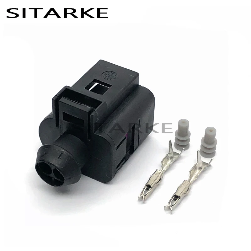 2 Pin Way 1.5 mm Automotive Wire Harness Connector Plug 1J0973702 for VW /Audi A4 A6 A8 Q5 Q7 2004-2009 1J0 973 702