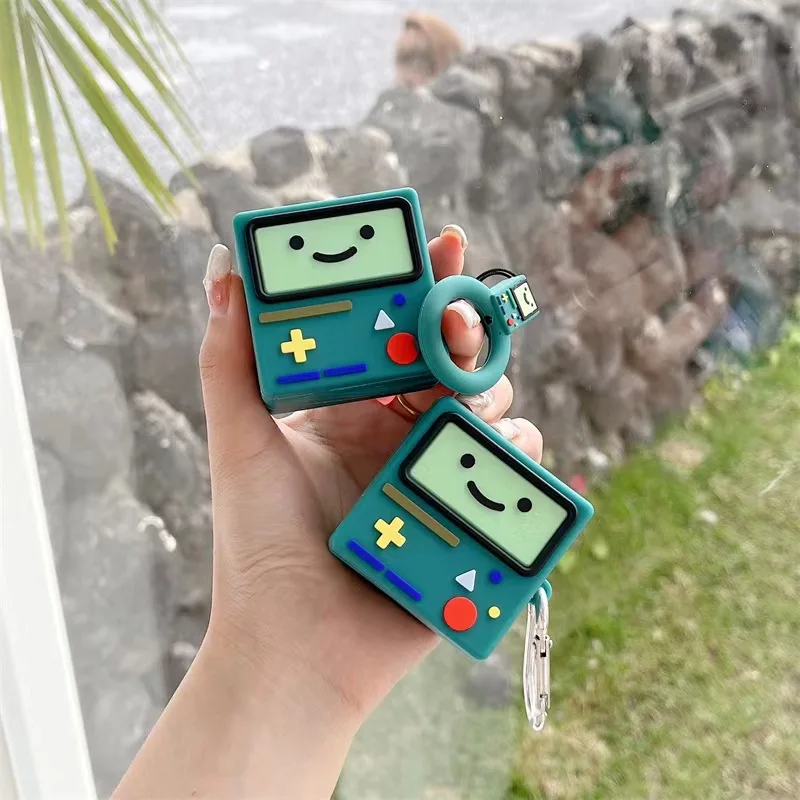 

Silicone Earphone Case With Ring For Samsung Galaxy Buds Pro Buds Live Buds 2 Buds2 Pro Charging Box Cute Cartoon Games Console
